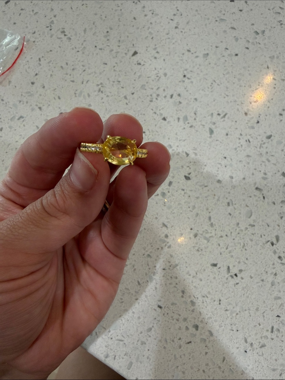 Ring Bomb Party Yellow Gemstone Gold Ring